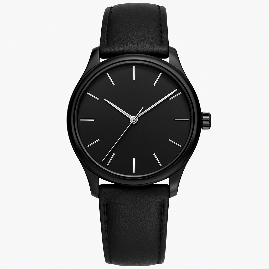Schwarze Keramik Armbanduhr - Gorvell Uhren