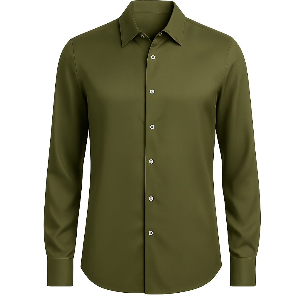 Seidenhemd Olive - Gorvell Hemden